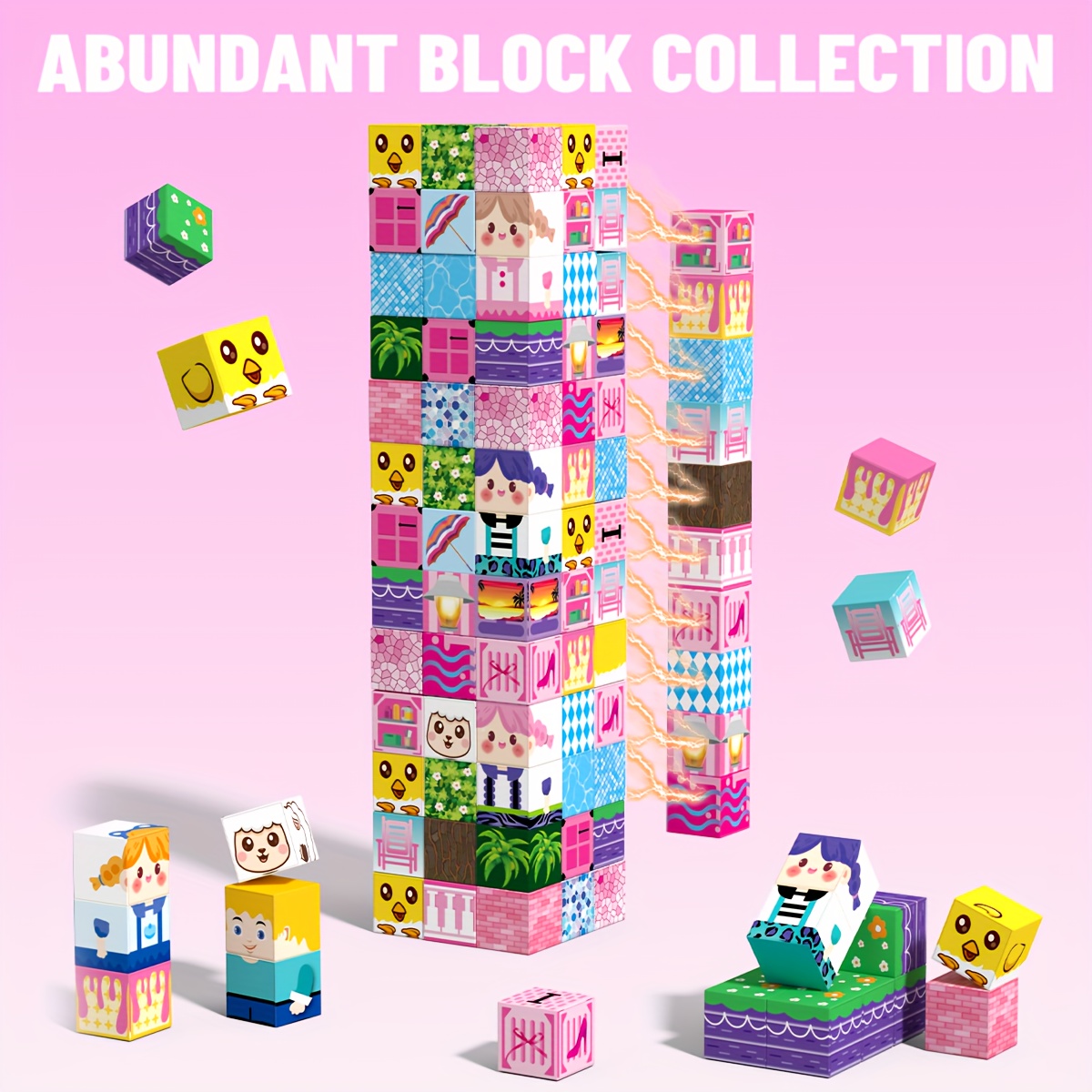 100pcs Magnetic Building Blocks Stacking Set